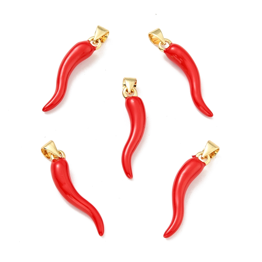 Musical Instrument Trumpet - 20pcs Brass Enamel Pendants Cadmium Free