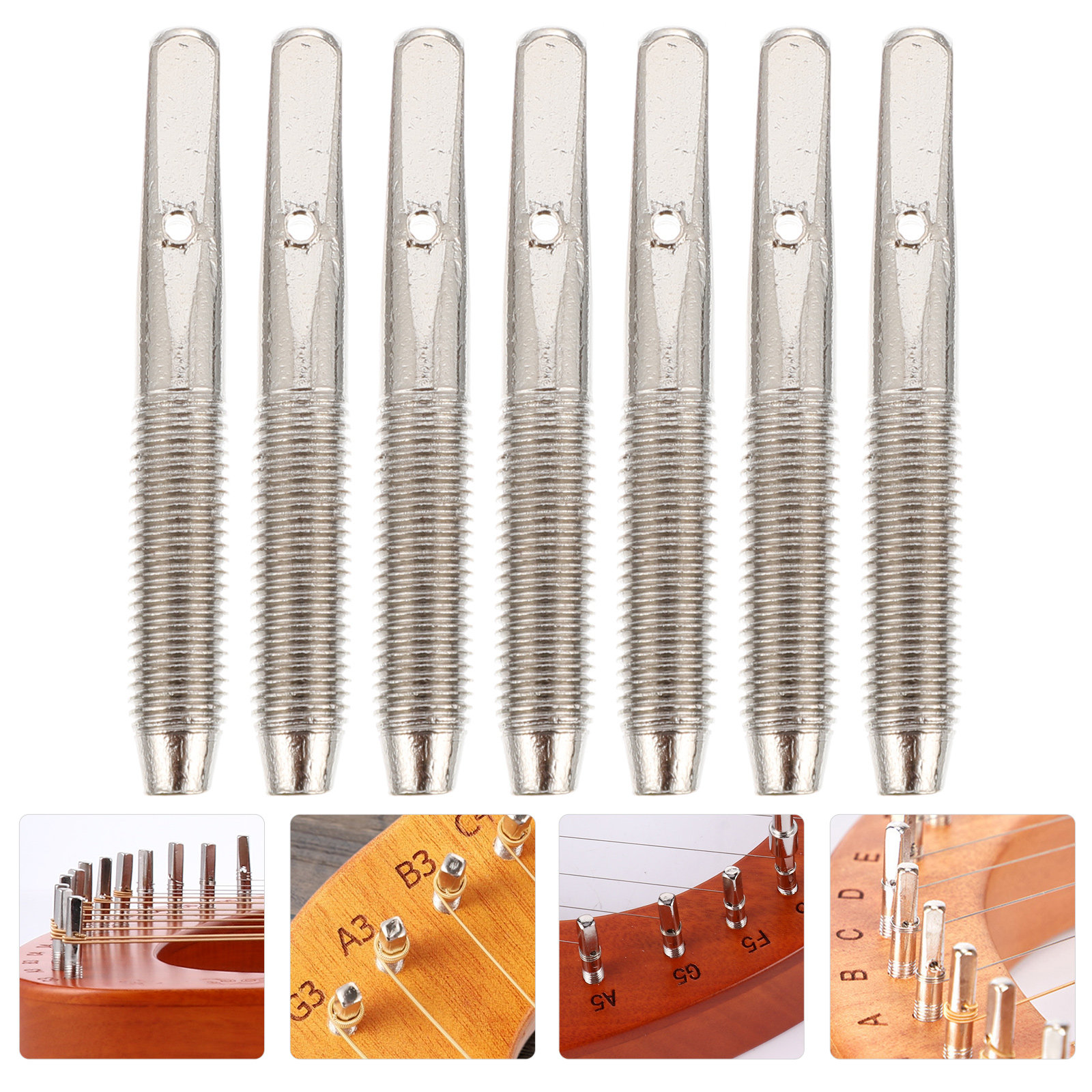 Musical Instrument Zither - 7Pcs Harp String Pin Sturdy Metal
