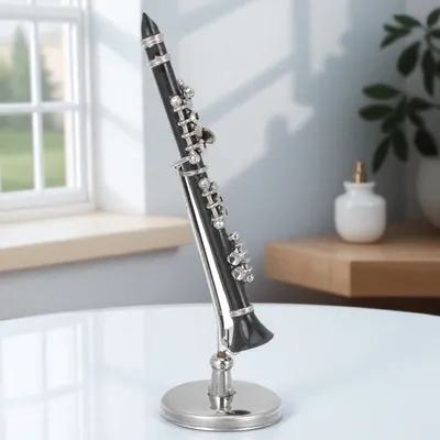 Musical Instrument Shop - 1Set Copper Miniature Clarinet Realistic Mini