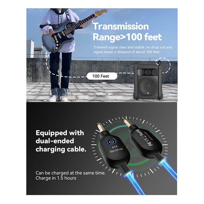 Electric Guitar Wireless Trans - Musical Instrument With A incelemesi ve fiyatı