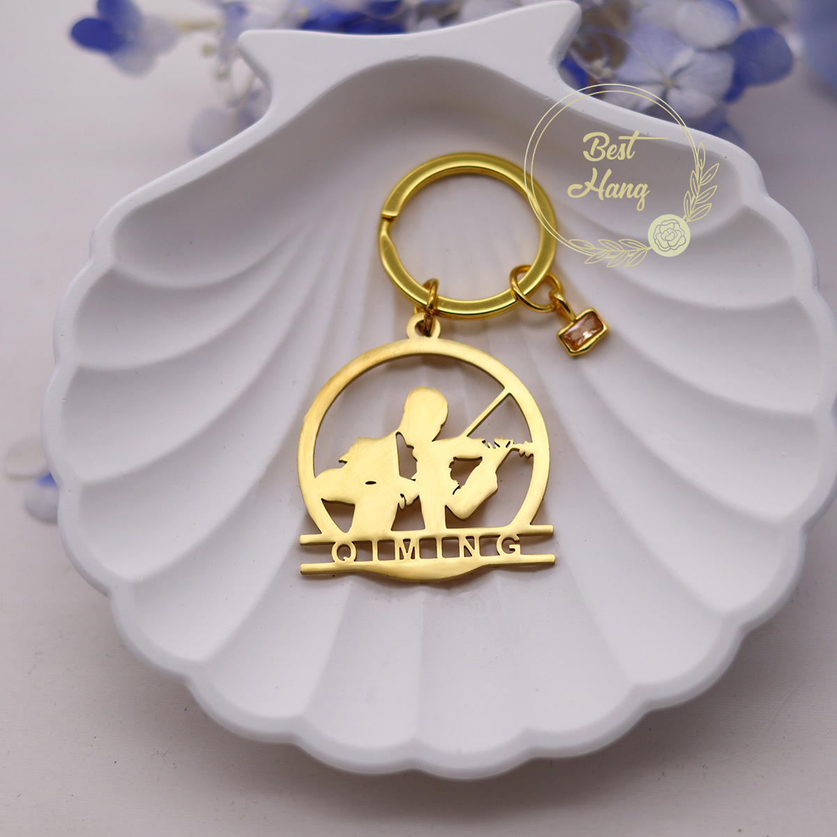 Custom Name Birthstone Pendant - Musical Instrument Name incelemesi ve fiyatı