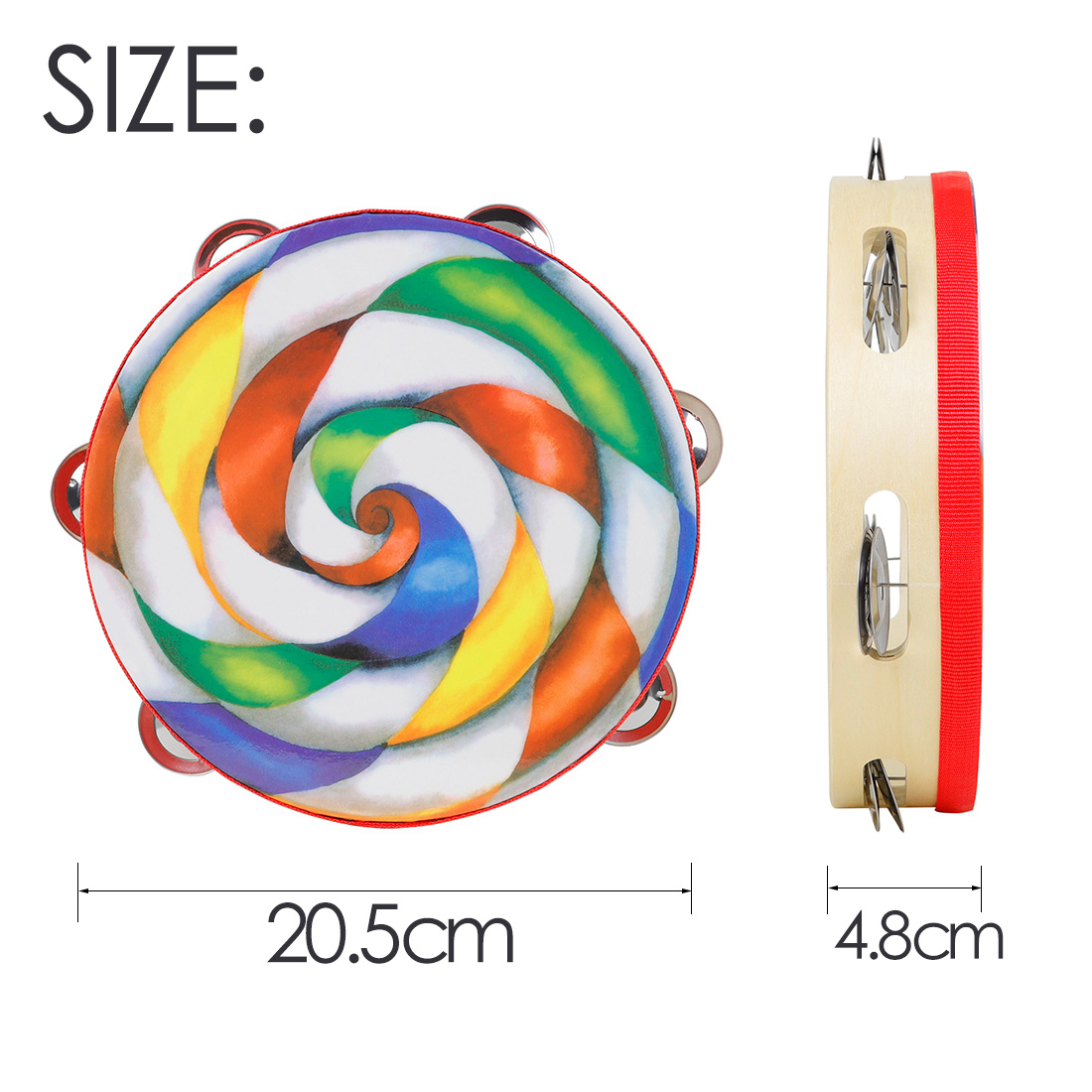 Orff 8-Inch Hand Tambourine Si - Tambourine Hand Drum incelemesi ve fiyatı