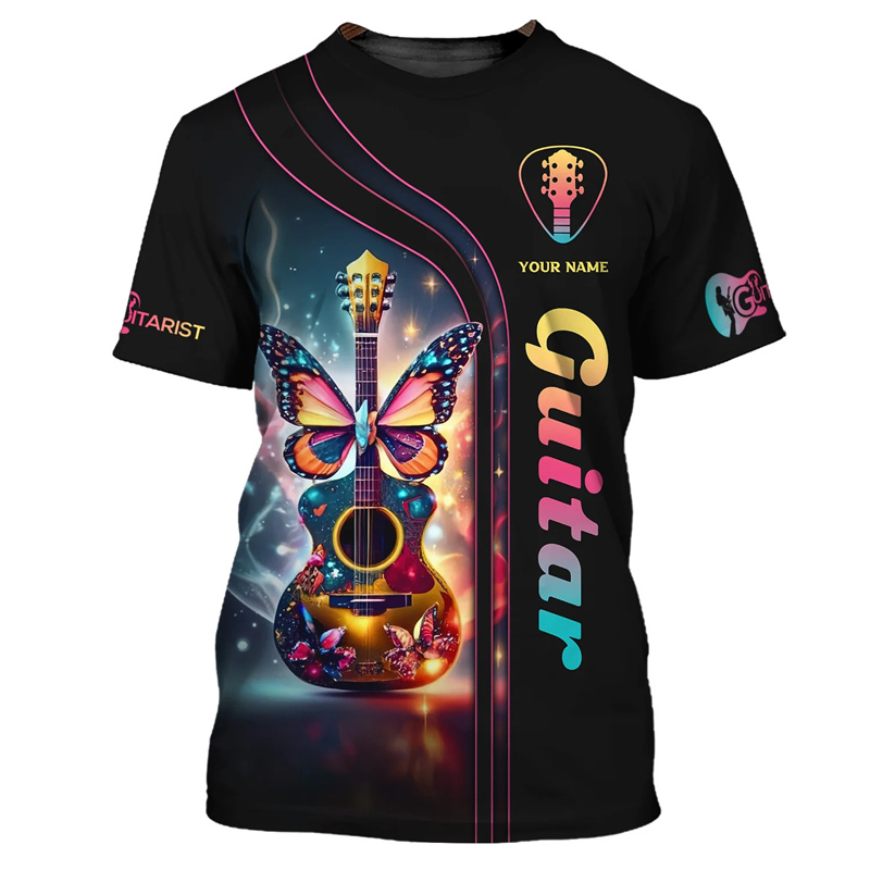 Fashion Guitar Bass 3D Print T - Musical Instrument Name incelemesi ve fiyatı