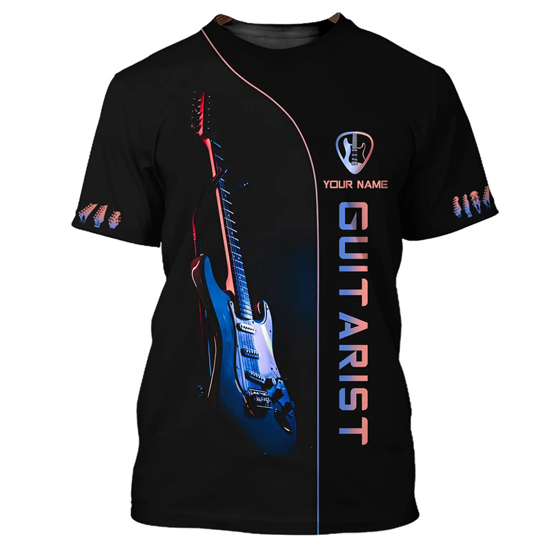 Fashion Guitar Bass 3D Print T - Musical Instrument Name incelemesi ve fiyatı