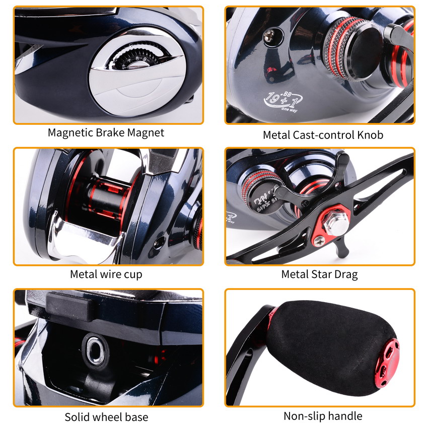 8.0:1 19+1BB Fishing Reel Left - Ocean Drum Wave incelemesi ve fiyatı