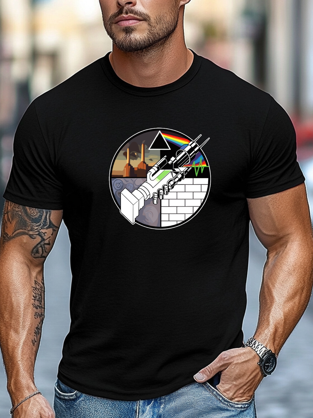 Men's Pattern T-shirt - Deep G - Musical Instrument Shop incelemesi ve fiyatı