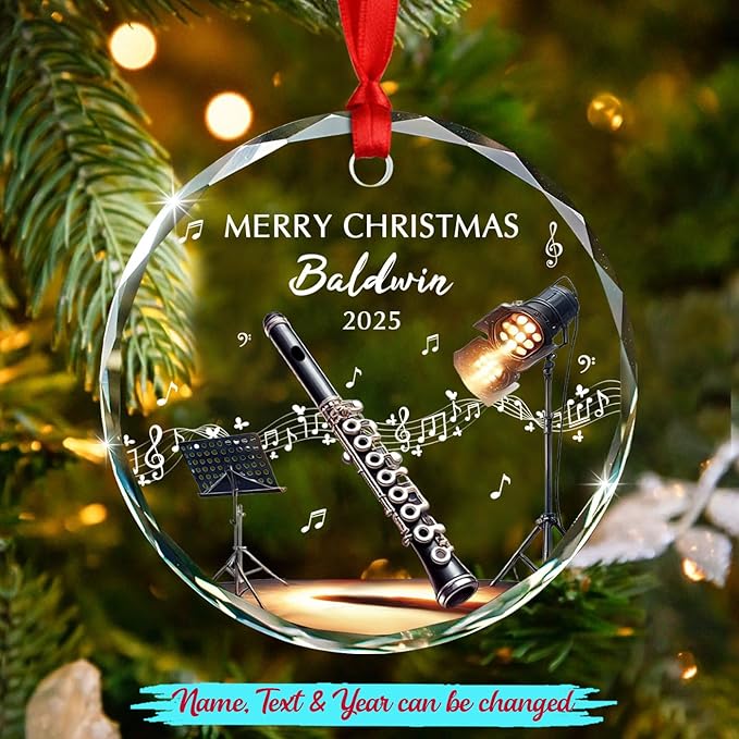 Awesome Piccolo Glass Ornament - Musical Instrument Name incelemesi ve fiyatı