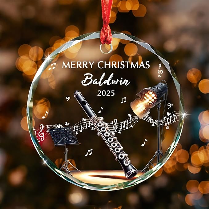 Awesome Piccolo Glass Ornament - Musical Instrument Name incelemesi ve fiyatı