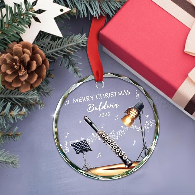 Awesome Piccolo Glass Ornament - Musical Instrument Name incelemesi ve fiyatı
