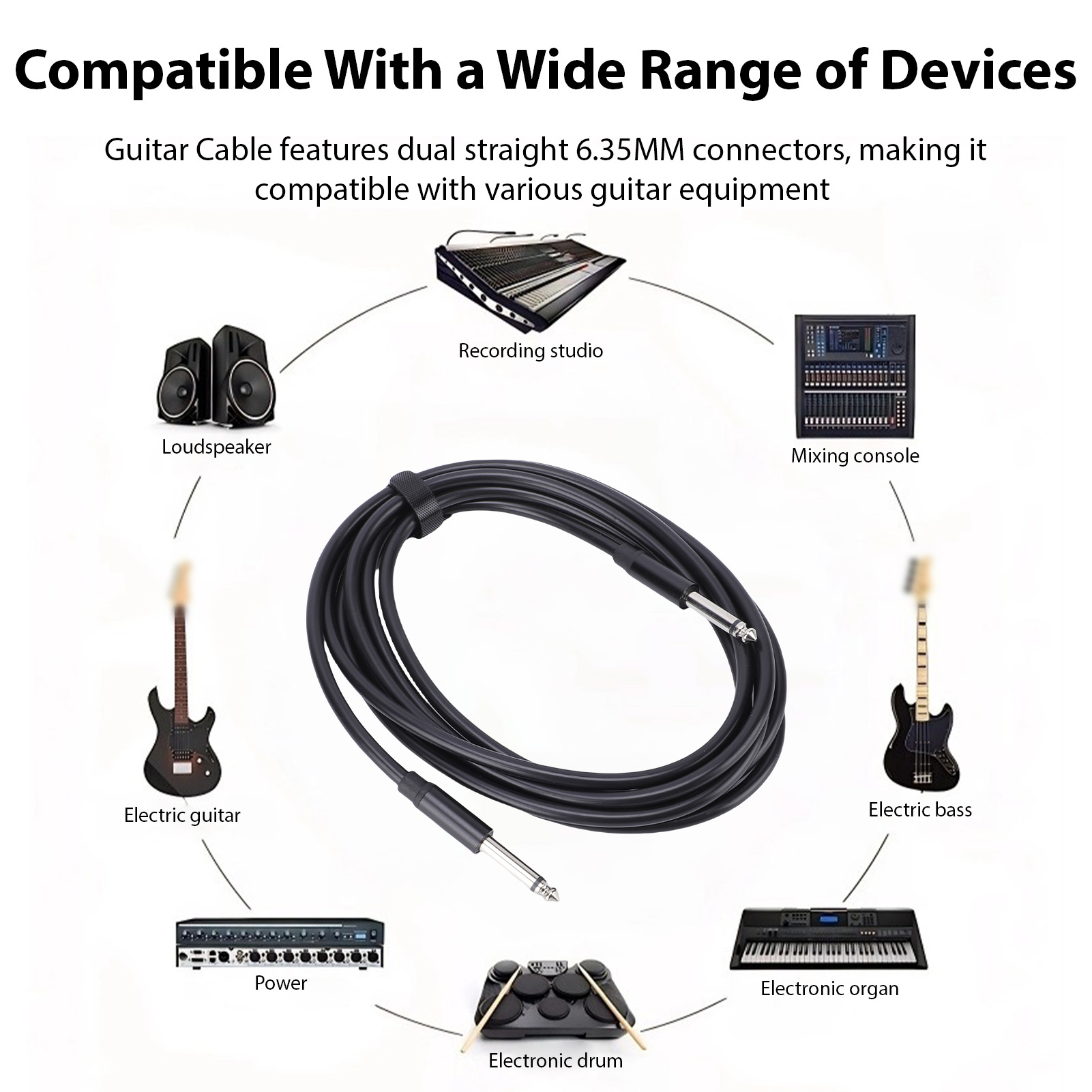 Guitar Cable 6.35mm Mono Sound - Musical Instrument Gif incelemesi ve fiyatı