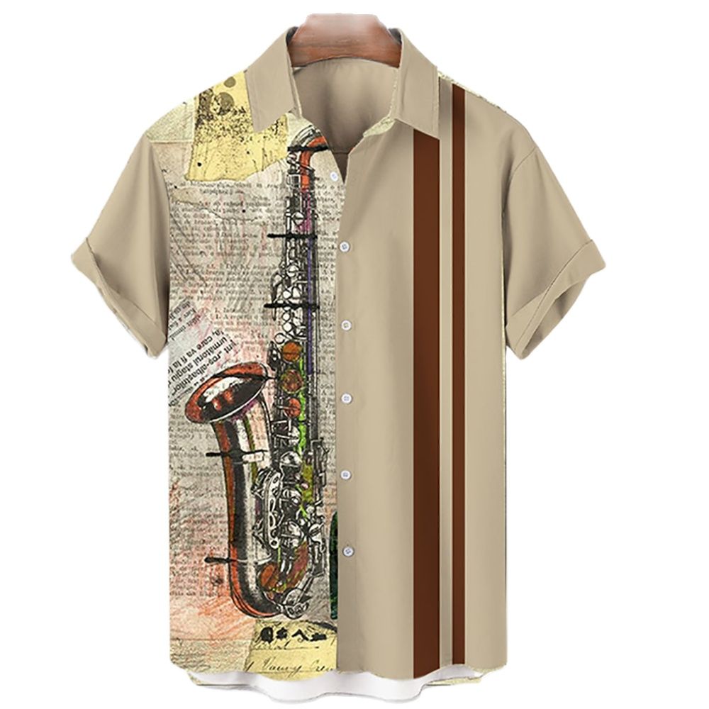 New Oversiz Men's Shirt Hawaii - Musical Instrument Shop incelemesi ve fiyatı