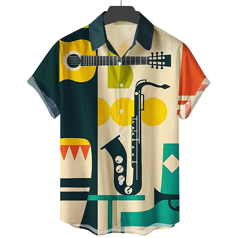 New Oversiz Men's Shirt Hawaii - Musical Instrument Shop incelemesi ve fiyatı